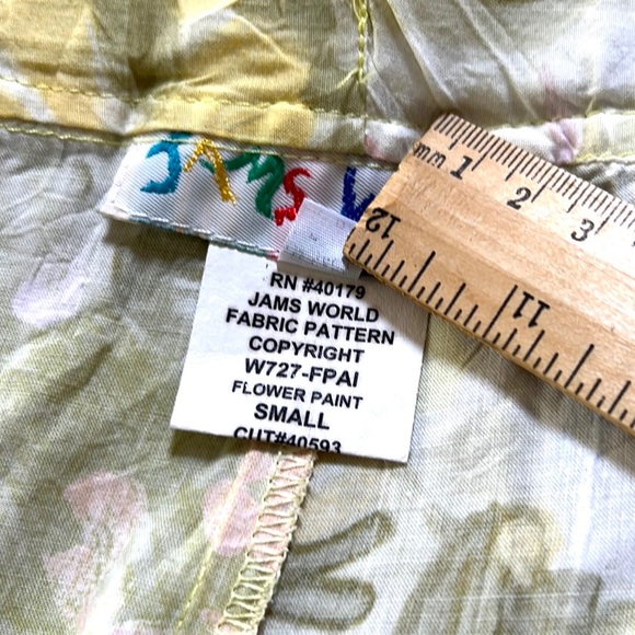 Rare Jams World Copyright Fabric W727-FPAI Flower Paint Beach Pants Lounge Pants - Picture 11 of 14